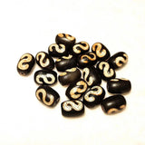 3pcs Tibetan DZI Agate Beads 10*14mm Money Hook Totem Pattern Men&women Jewelry