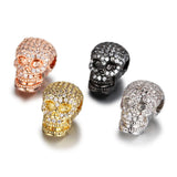 Dragon CZ Spacer Beads for Men's Bracelet Wolf Head Zirconia DIY Skull Jewelry