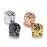 Dragon CZ Spacer Beads for Men's Bracelet Wolf Head Zirconia DIY Skull Jewelry