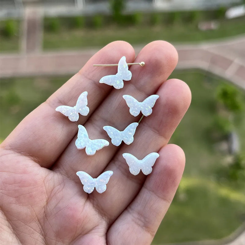 8.6x14.1mm Synthetic Opal Butterfly Purple for Necklace or Bracelet