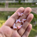8.6x14.1mm Synthetic Opal Butterfly Purple for Necklace or Bracelet
