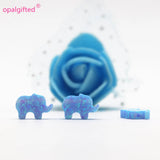 (3pcs/lot) OP03 Mint Green Opal Elephant Charms - 8*11mm Synthetic Opal Pendant
