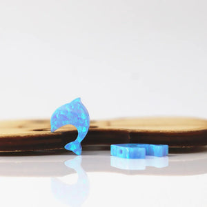 (3pcs/lot) Synthetic Opal Dolphin Shape Pendant Op06