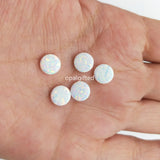 (3pcs/lot) Synthetic Opal Round Beads Coin Shape Op06 8mm