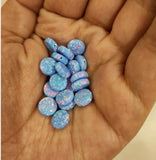 (3pcs/lot) Synthetic Opal Round Beads Coin Shape Op06 8mm