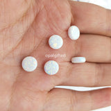 (3pcs/lot) Synthetic Opal Round Beads Coin Shape Op06 8mm