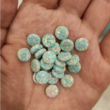 (3pcs/lot) Synthetic Opal Round Beads Coin Shape Op06 8mm