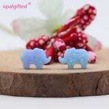 3pcs 8x11mm Synthetic Elephant Opal Stone Fire Opal DIY Jewelry