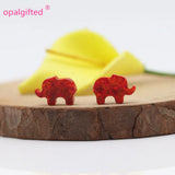 3pcs 8x11mm Synthetic Elephant Opal Stone Fire Opal DIY Jewelry