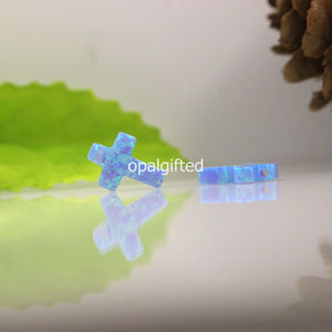 (3pcs/lot) High Quality 9x12mm Synthetic OP06 Light Loose Cross Opal Stone