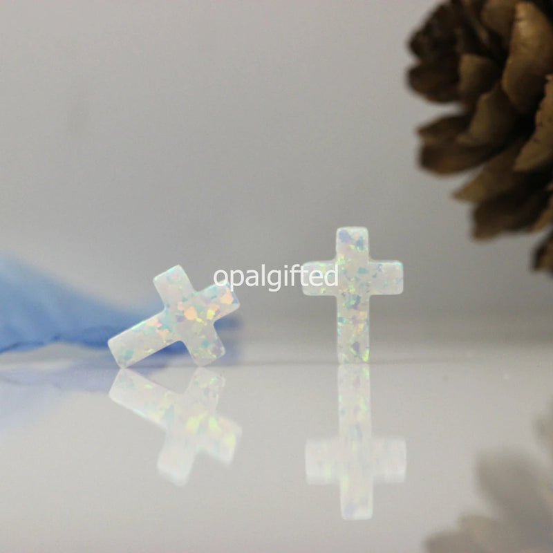 (3pcs/lot) High Quality 9x12mm Synthetic OP06 Light Loose Cross Opal Stone