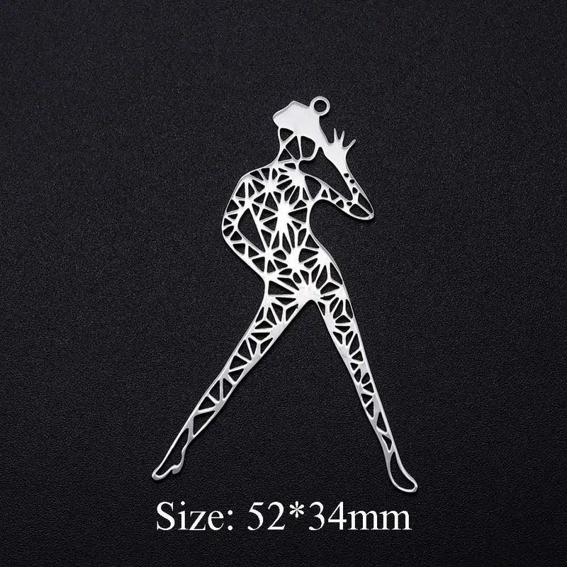 Geometric Sun Star Earring Pendant 316 Stainless Steel Yoga Dancer