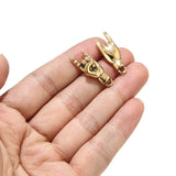 3pcs Stainless Steel Good Luck Hand Symbol Charm Pendant 27*10MM