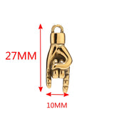 3pcs Stainless Steel Good Luck Hand Symbol Charm Pendant 27*10MM