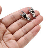 3pcs Stainless Steel Good Luck Hand Symbol Charm Pendant 27*10MM