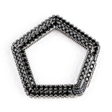 3pcs Micro Pave CZ Geometric Clasp Zirconia Carabiner Jewelry Accessories