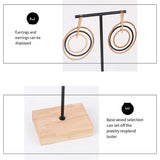Wooden Base Earrings Rack Holder Organizer Showcase