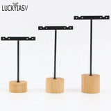 Wooden Base Earrings Rack Holder Organizer Showcase