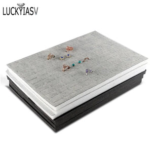 3pcs/lot Grey/Black Velvet Jewelry Foam Tray Inserts