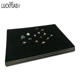 3pcs/lot Grey/Black Velvet Jewelry Foam Tray Inserts