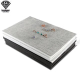 3pcs Jewelry Foam Tray Liners Velvet Jewellery Rings Bracelet Watch Case