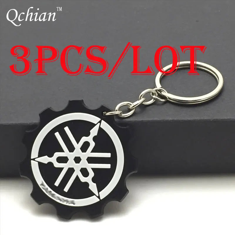 Rubber Stainless Steel Motorcycle Keychains for Men Gift