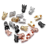 Dragon Head Charm Beads Copper Spacer Micro Pave Zirconia Pendant