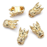 Dragon Head Charm Beads Copper Spacer Micro Pave Zirconia Pendant