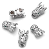 Dragon Head Charm Beads Copper Spacer Micro Pave Zirconia Pendant