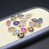 3pcs Agates Pendant Stone Charms DIY Necklace 20x18mm