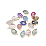 3pcs Agates Pendant Stone Charms DIY Necklace 20x18mm