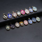 3pcs Agates Pendant Stone Charms DIY Necklace 20x18mm