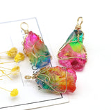 3pcs Natural Agates Stone Pendant Charms for DIY Jewerly Necklace
