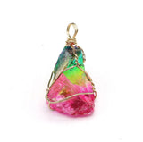 3pcs Natural Agates Stone Pendant Charms for DIY Jewerly Necklace
