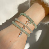 Green Aventurine Beaded Bracelet with Lucky Charms