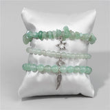Green Aventurine Beaded Bracelet with Lucky Charms
