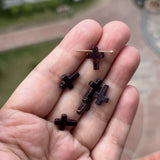 (3pcs/lot)Hot Pink Cross 9*12mm Opal Stone for Necklace