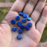 Synthetic Opal Round Coin Shape White/Light Puff 8mm Puffs Pendant (3pcs/lot)