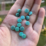 Synthetic Opal Round Coin Shape White/Light Puff 8mm Puffs Pendant (3pcs/lot)