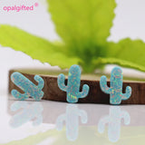 (3pcs/lot) Opal Cactus stones 11x13mm Fire Synthetic Opal beads for DIY Necklace