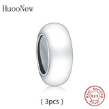 3pcs Silver 925 Stopper Silicon Beads for Pan Charms Bracelet