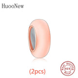 3pcs Silver 925 Stopper Silicon Beads for Pan Charms Bracelet