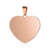 3pcs Stainless Steel Heart Pendant Initial Name Dog Tags