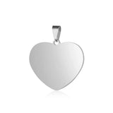 3pcs Stainless Steel Heart Pendant Initial Name Dog Tags