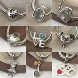 3pcs Stainless Steel Pandora Charms Non-Fading Handmade Jewelry for Bracelet