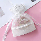 3pcs Lace Jewelry Gift Bags Hollow Flower Drawstring Pouches