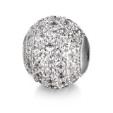 3pcs/lot CZ Pave Round Spacer Beads for Men Jewelry