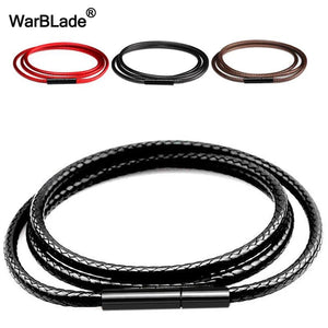 3pcs Leather Cord Necklace Wax Rope Chain DIY Jewelry Making
