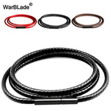 3pcs Leather Cord Necklace Wax Rope Chain DIY Jewelry Making