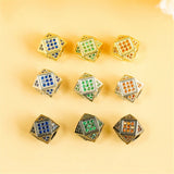 3pcs Polygon CZ Zircon Spacer Beads Geometric Charms DIY Bracelet Jewelry